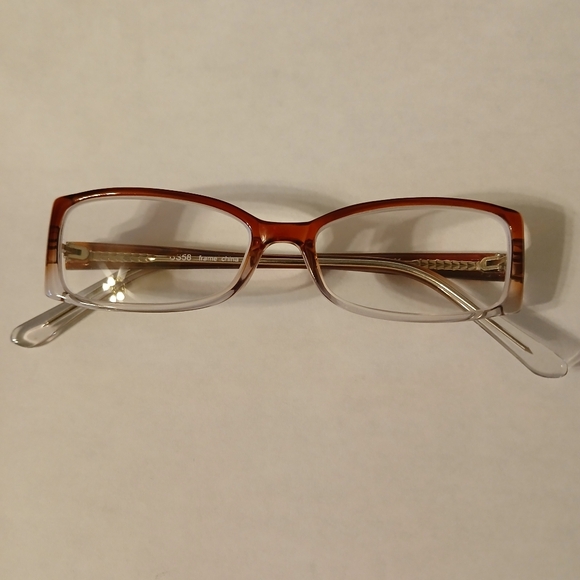 Accessories - Women's Brown/Clear Square Shaped Eyeglasses Frames 50-16-135 mm